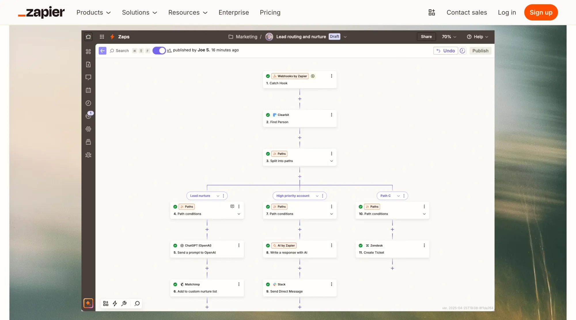 Manage lead routing and nurture flows using Zapier