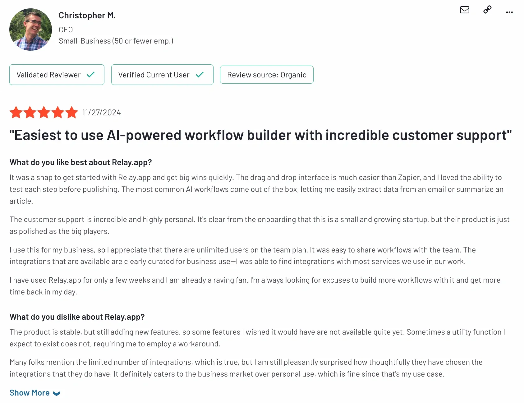 Relay.app G2 Review