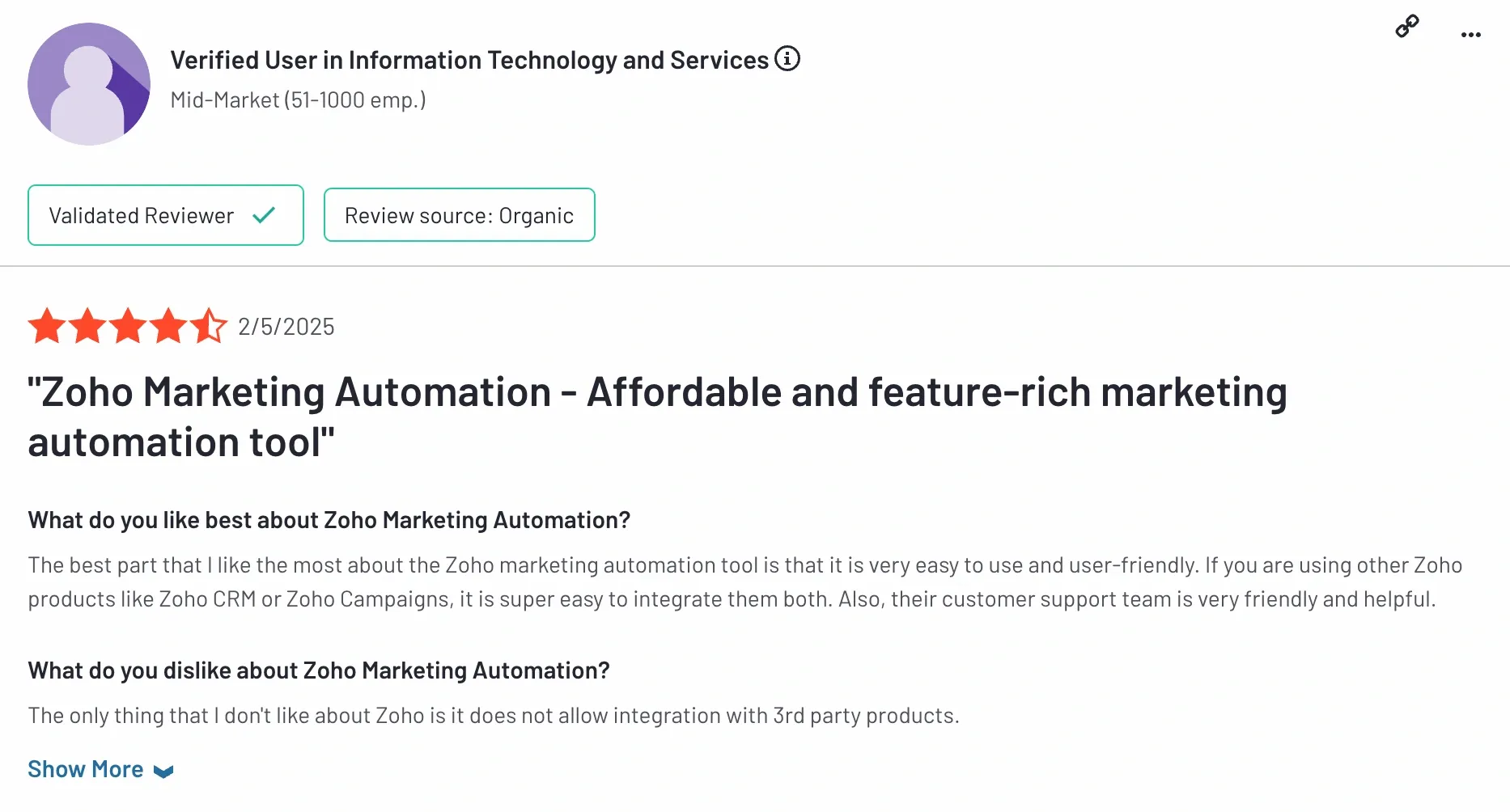 Zoho G2 Review