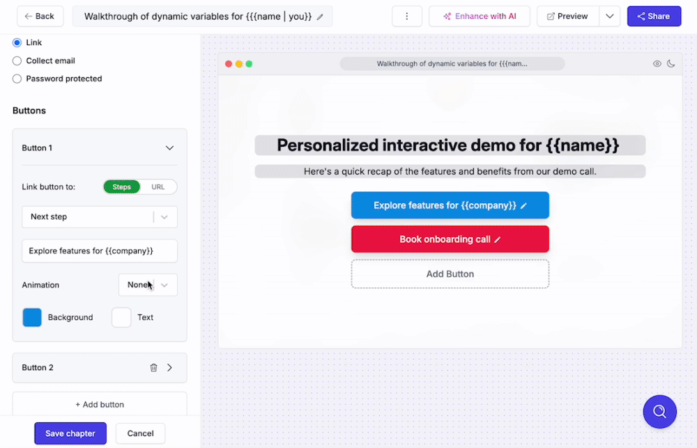 Supademo personalization features