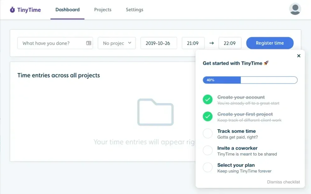 Use of Userflow to create checklists for interactive demos.