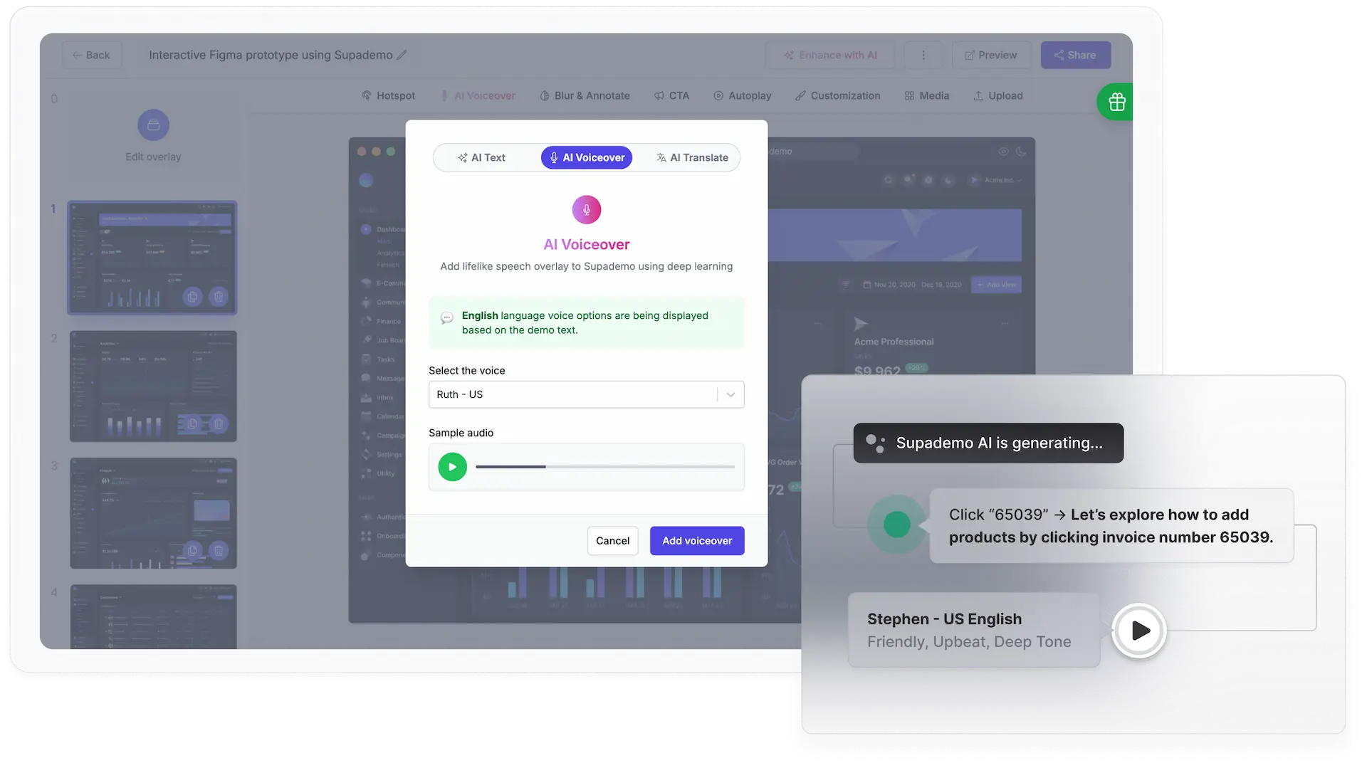 Supademo AI features