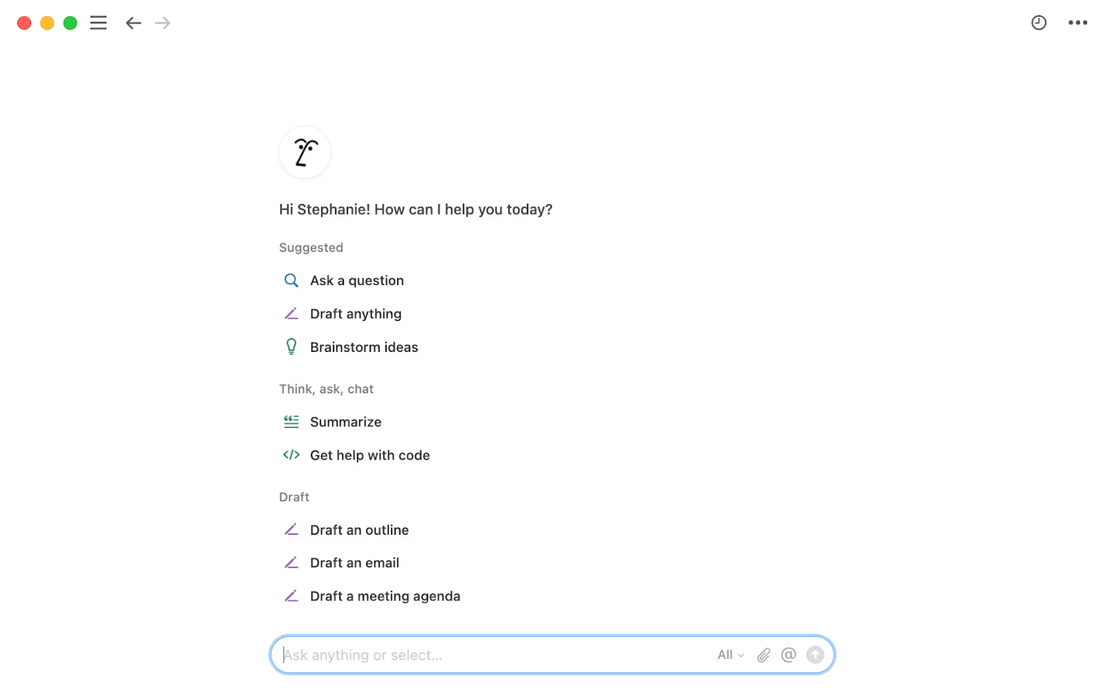 Notion AI homepage screenshot