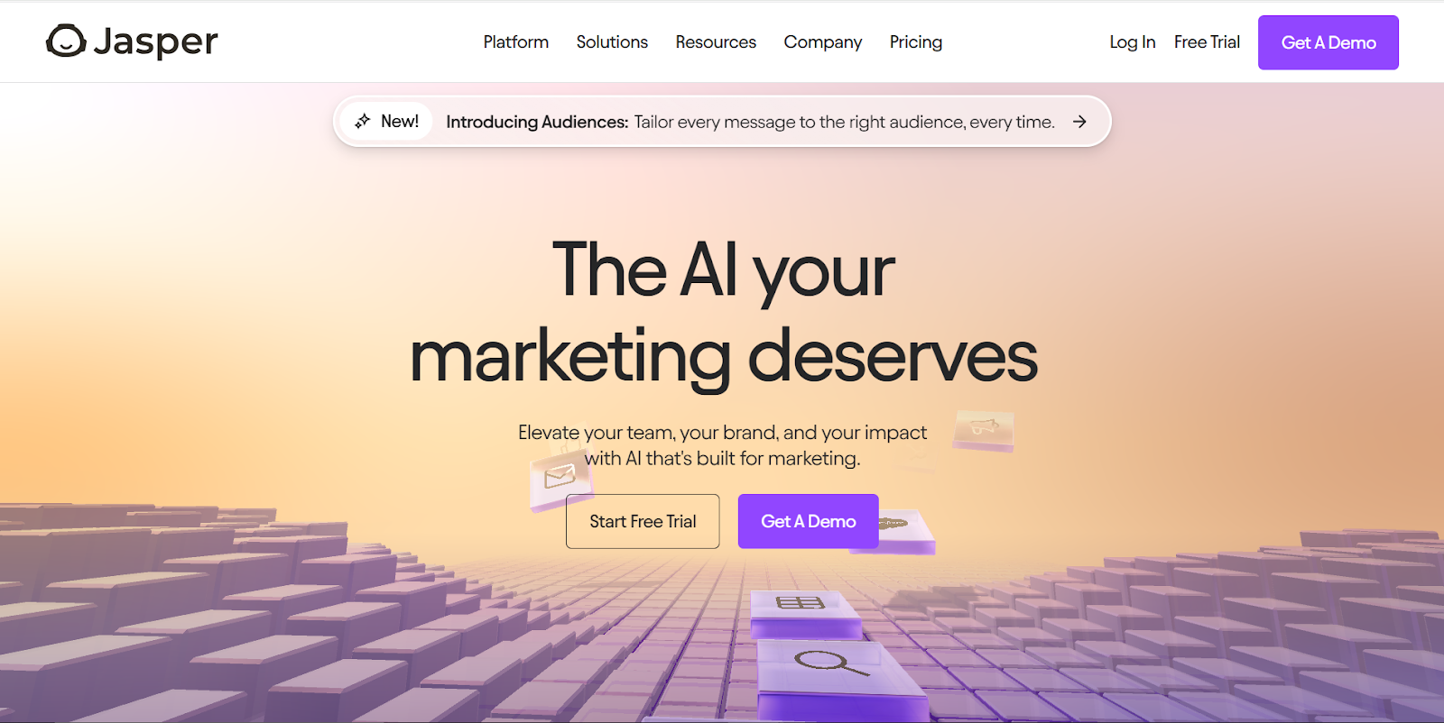 Jasper homepage screenshot