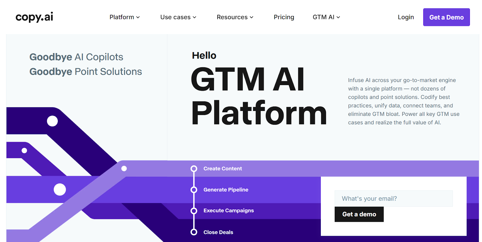Copy.ai homepage screenshot