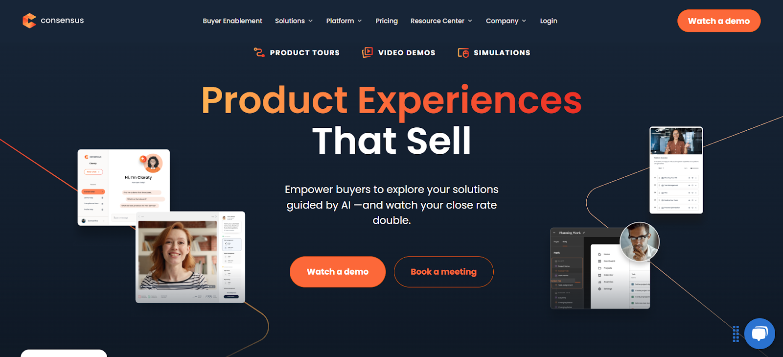 Consensus homepage screenshot