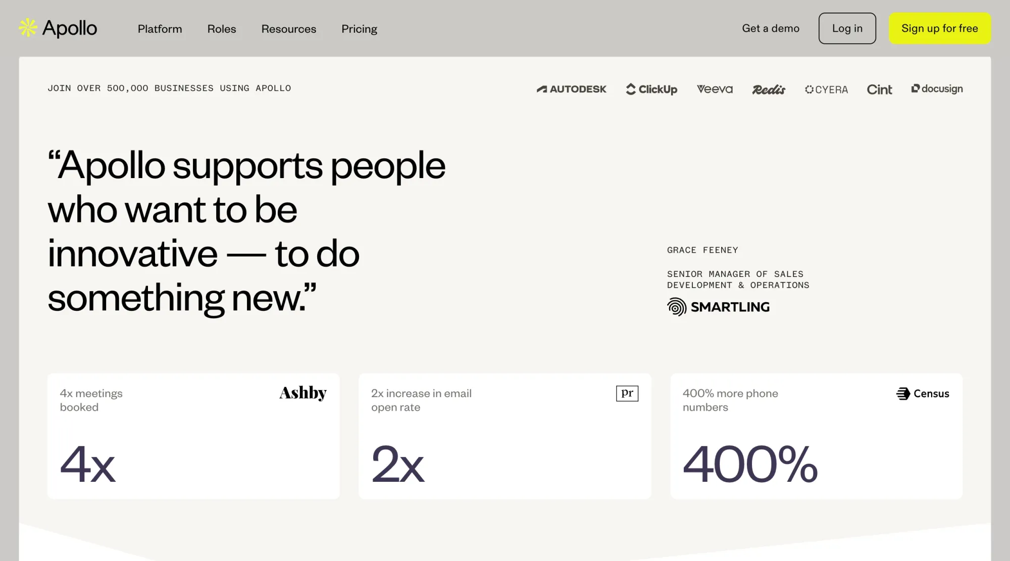 Sales teams use Apollo to find leads and improve outreach success