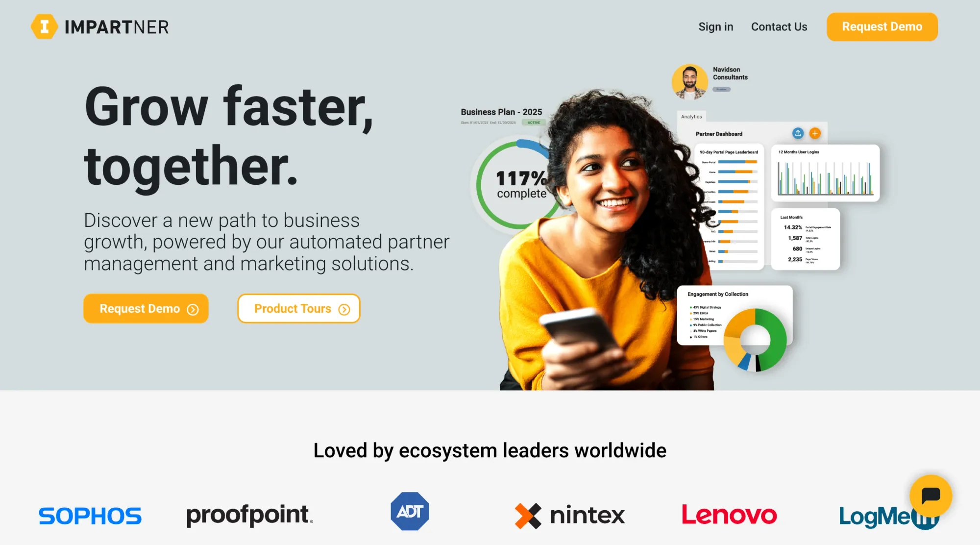 Track partner growth using dashboards and team analytics