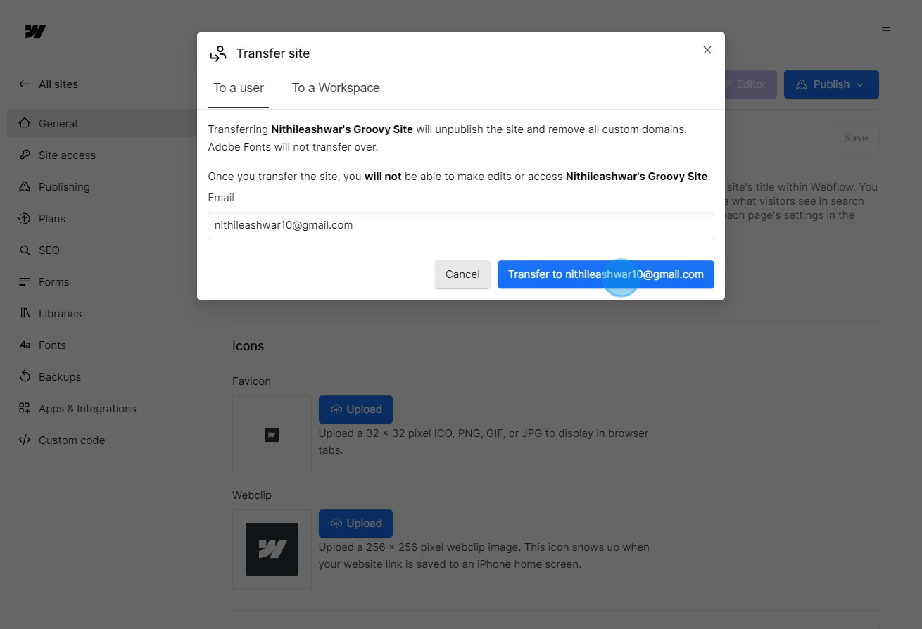 5 Click on "Transfer to nit..."