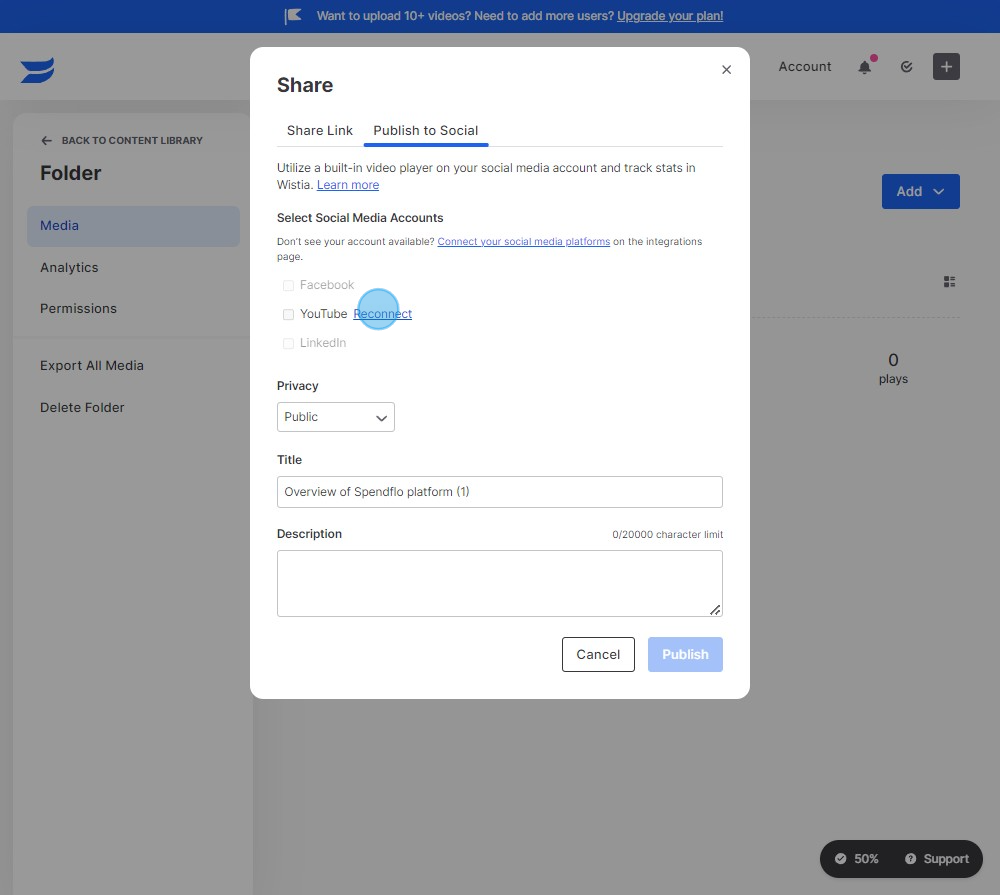 8 Click on "Reconnect"