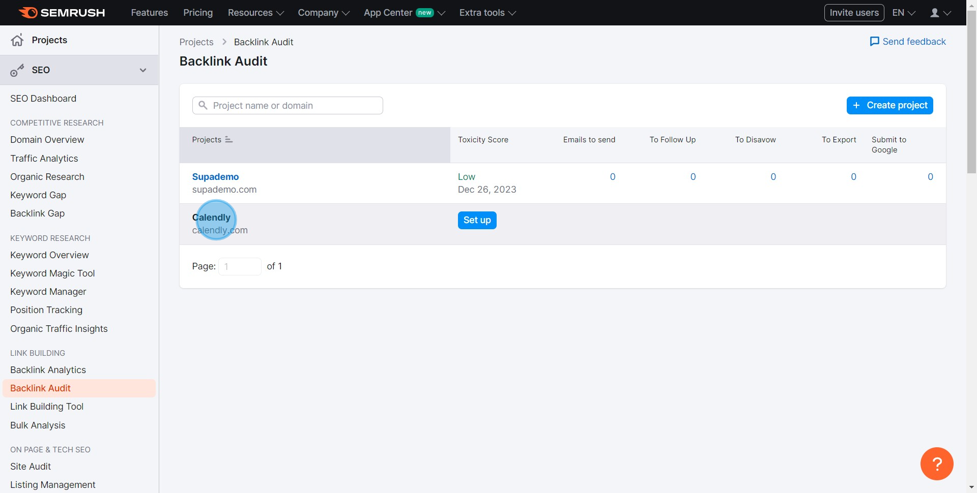 4 Click on "Calendly"