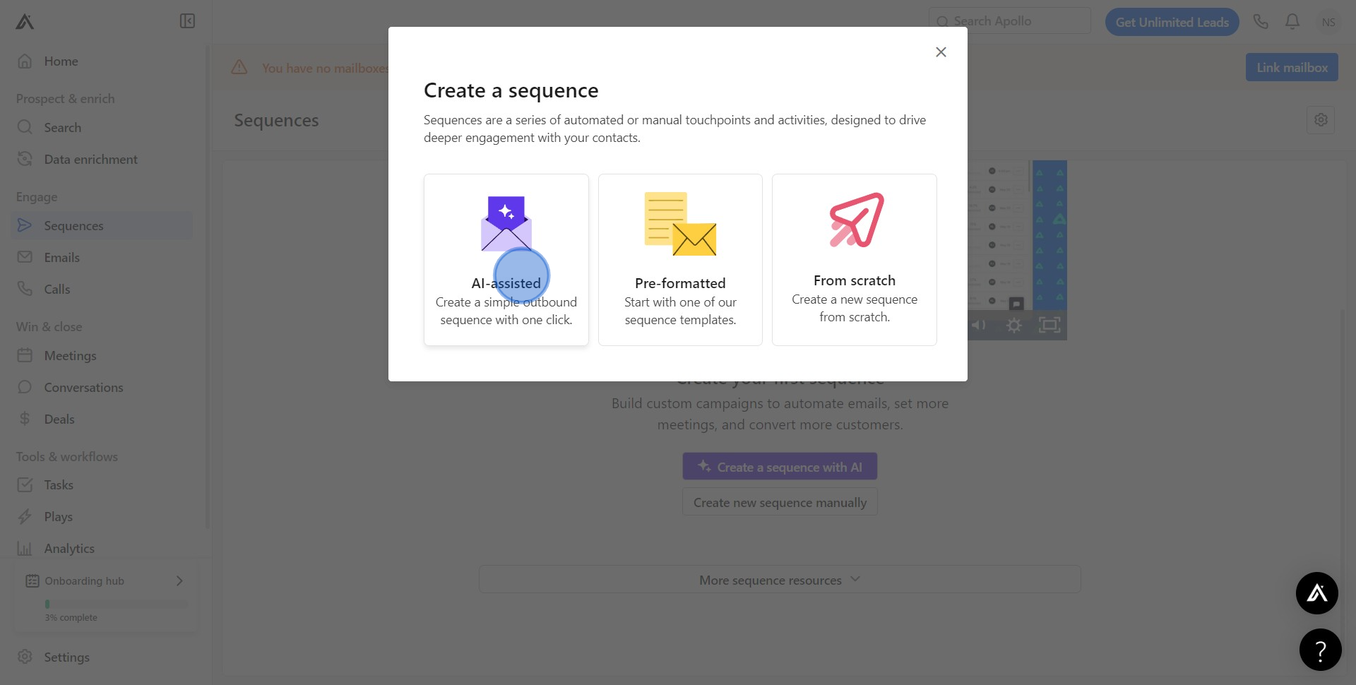 3 Click on "AI-assisted"