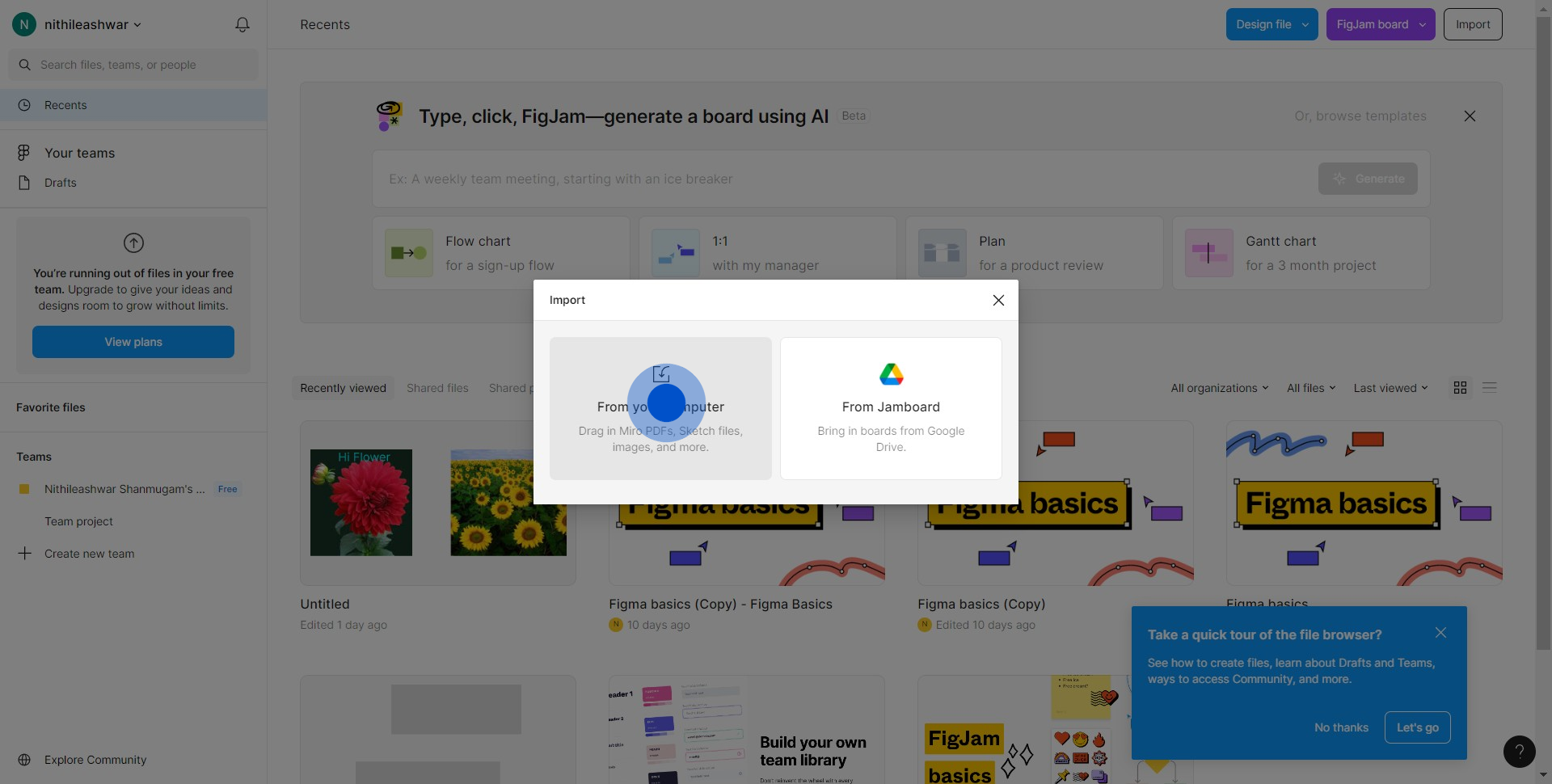 6 Click on "From your computer"
