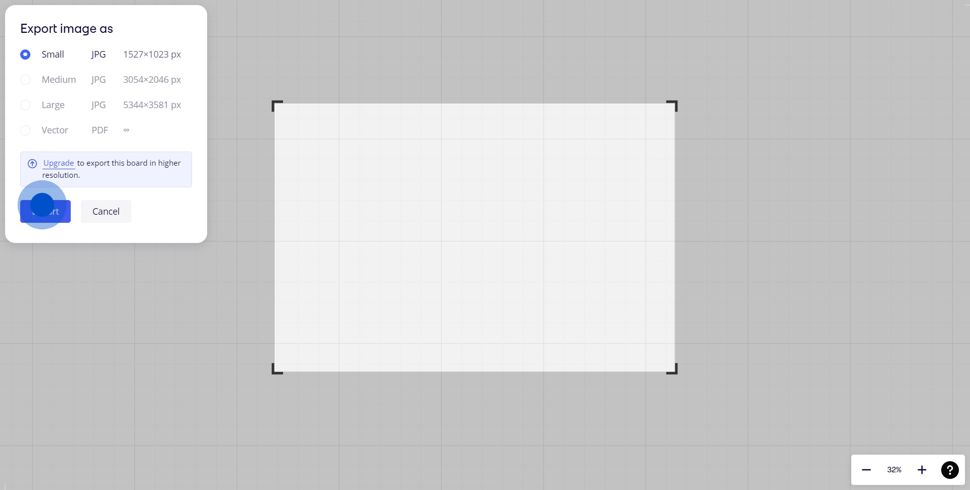 4 Click on "Export"