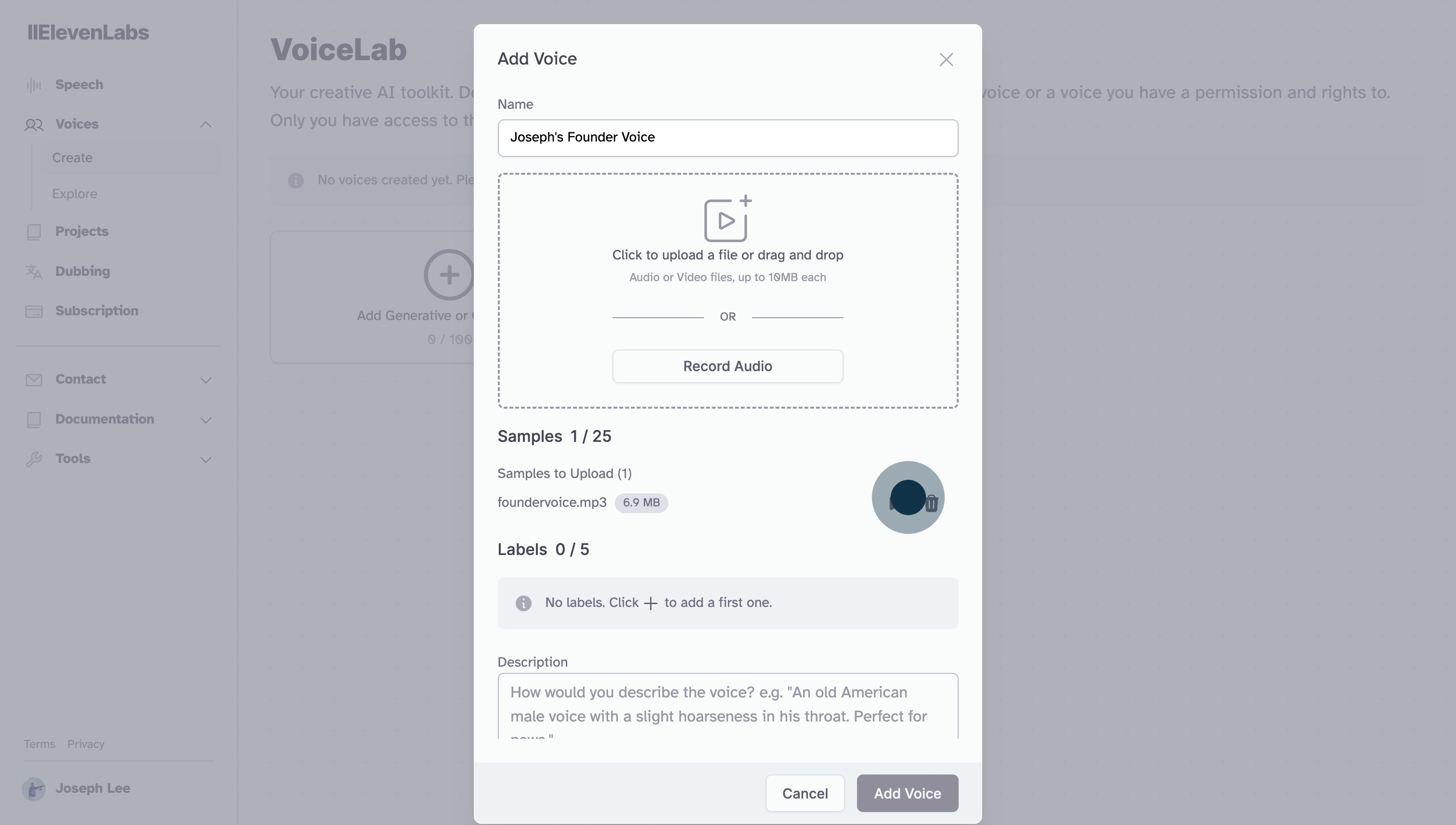 5 Click on "Click to upload..."