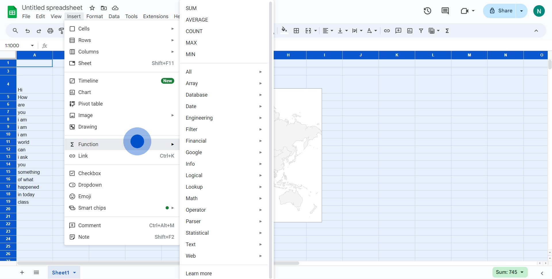 3 Click on "Function►"