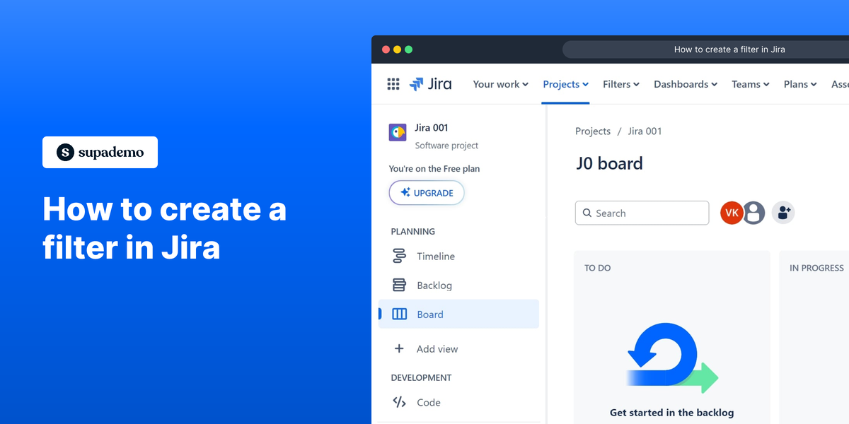 How to create a filter in Jira