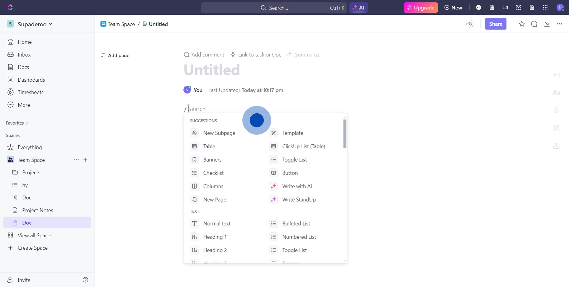 6 Click on "SUGGESTIONS"