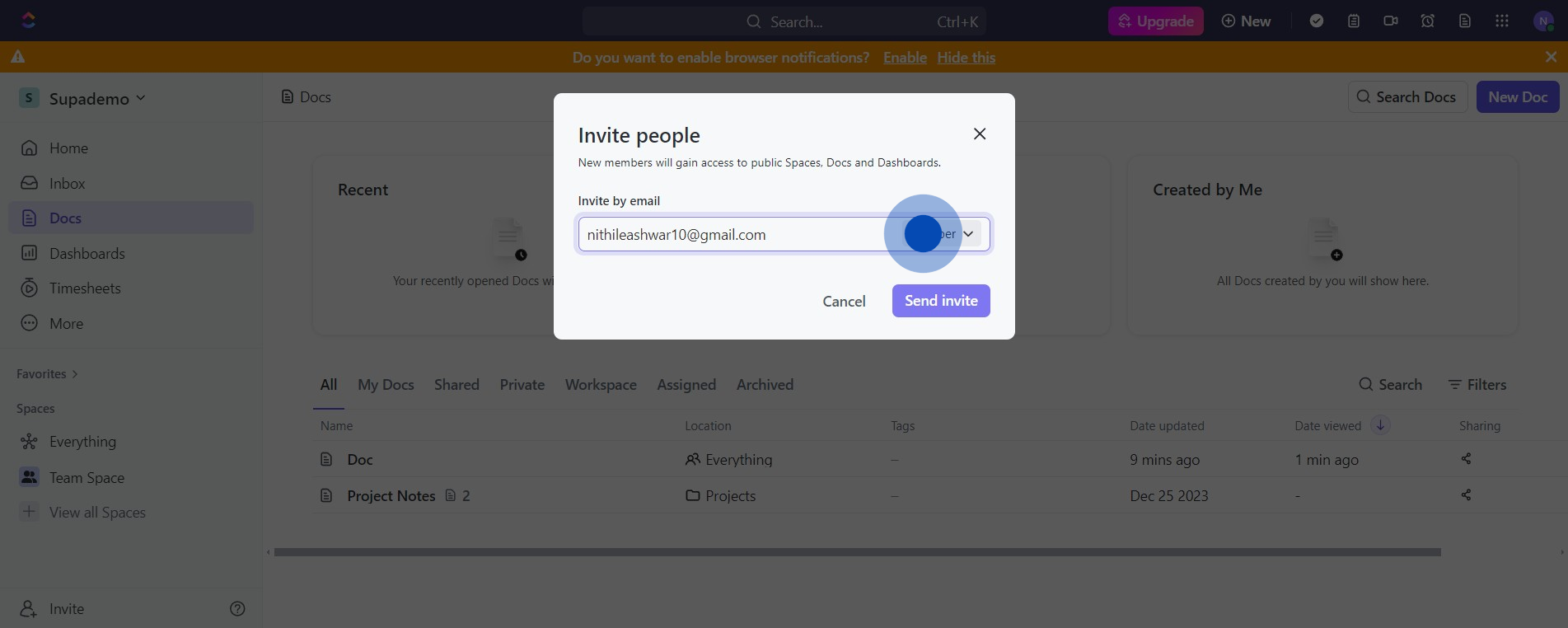 4 Click on "Member"