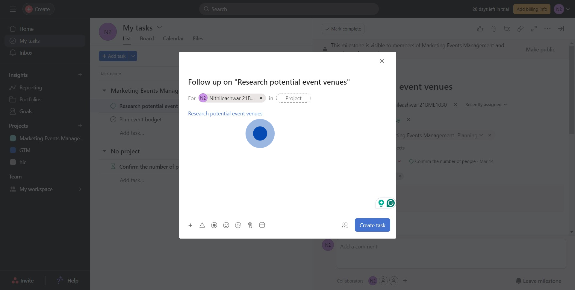 4 Click on "Research potential event venues"