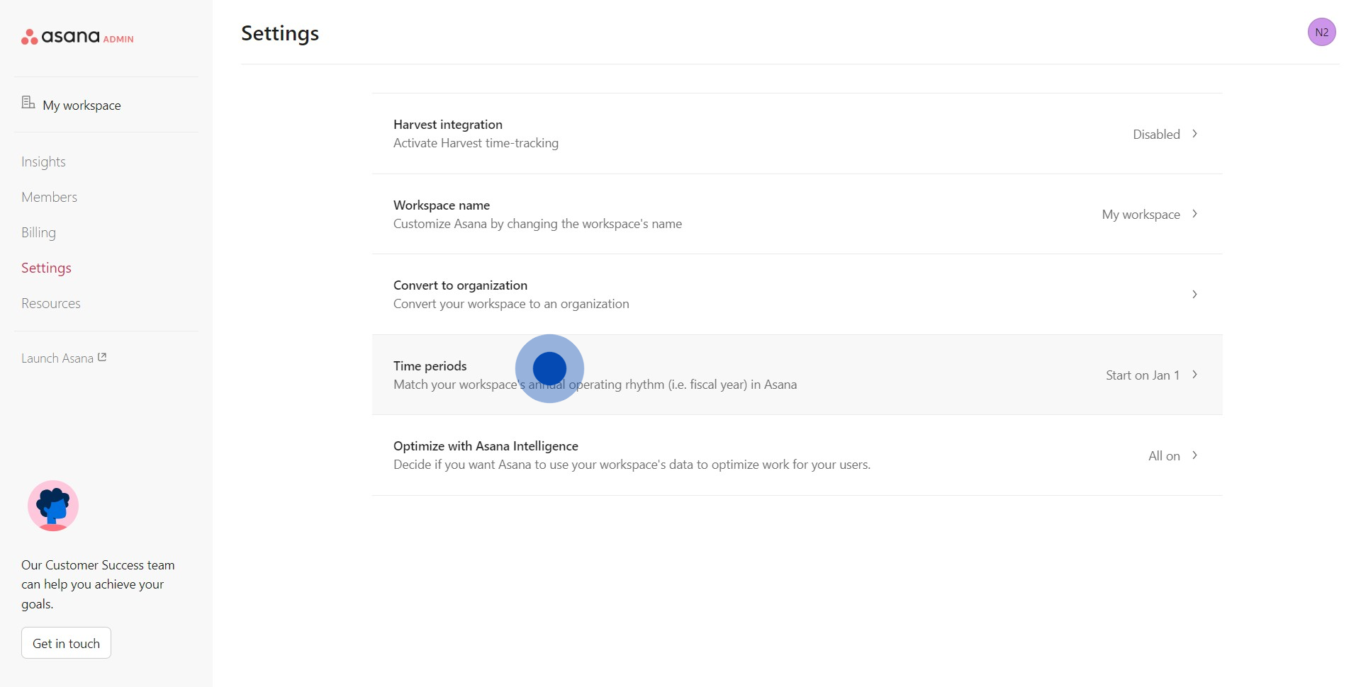 4 Click on "Time periods"