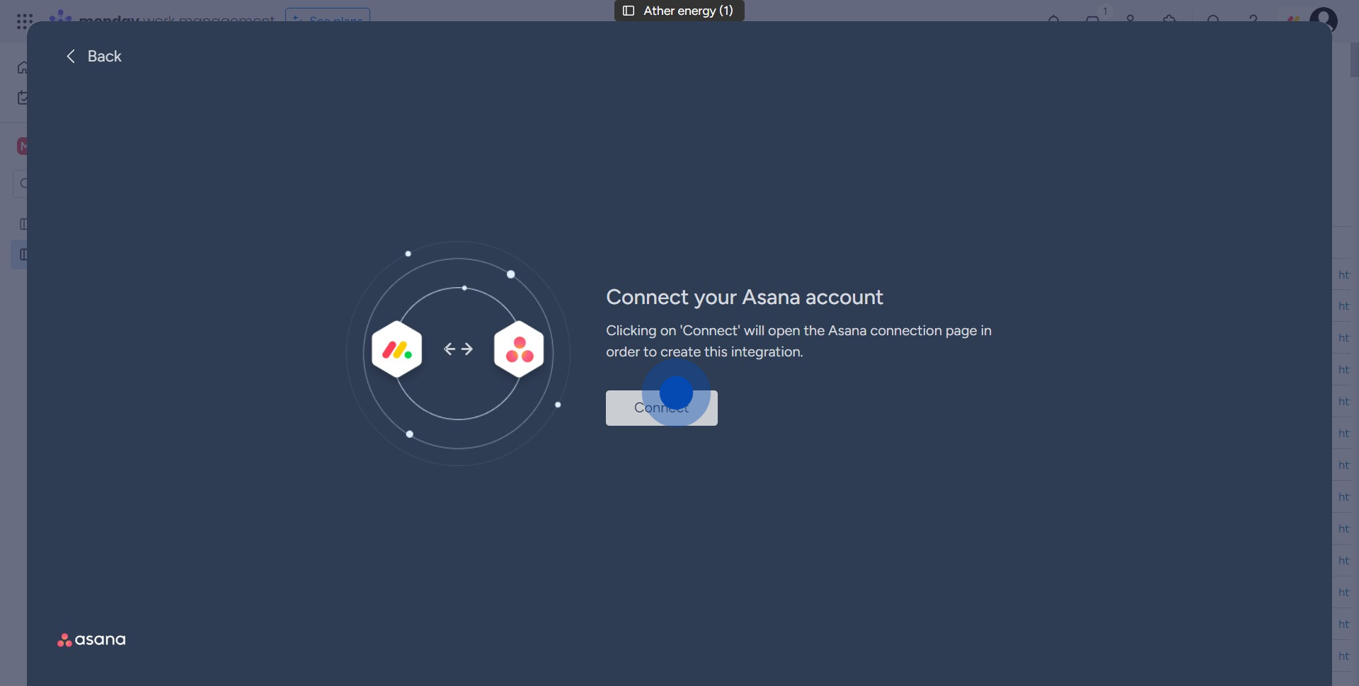 5 Click on "Connect"