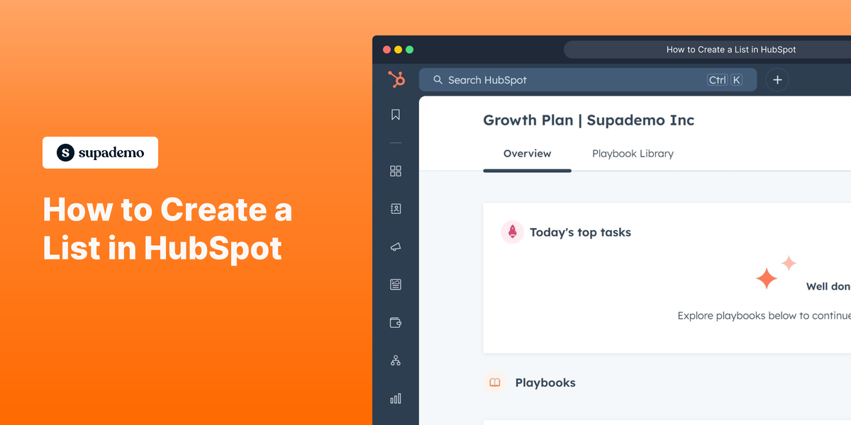 How to create a list in HubSpot