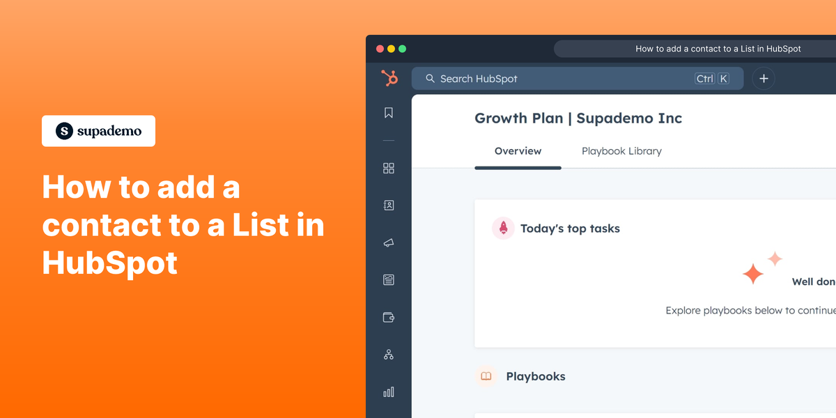 How to add a contact to a list in HubSpot