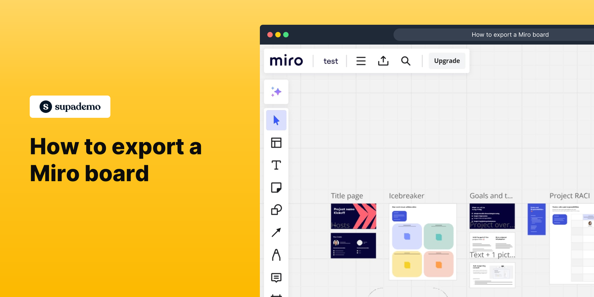How to export a Miro board