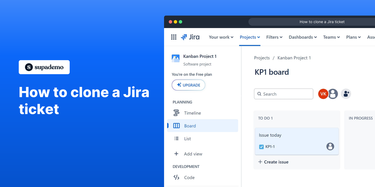 How to clone a Jira ticket