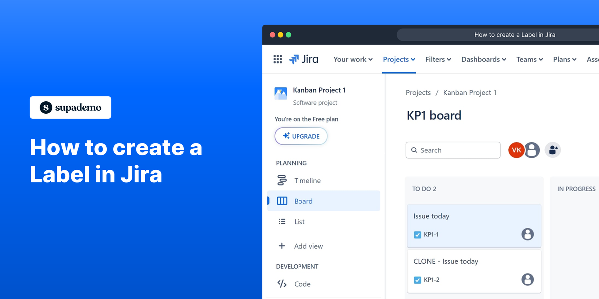 How to create a label in Jira