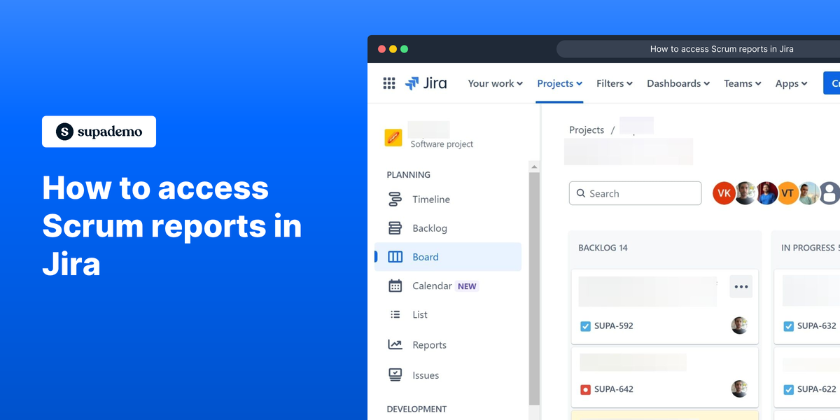 How to access Scrum reports in Jira