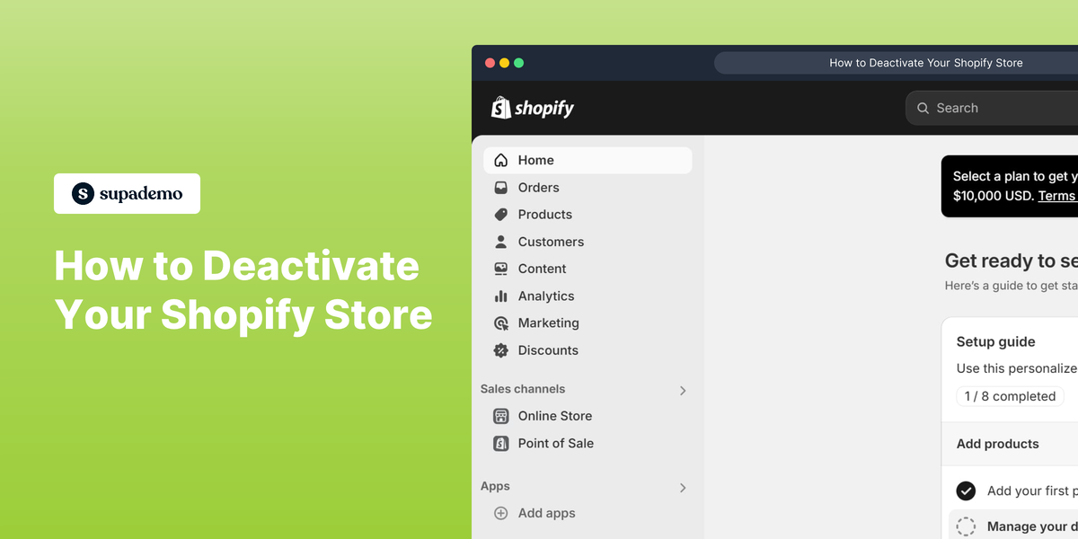 How to Deactivate Your Shopify Store