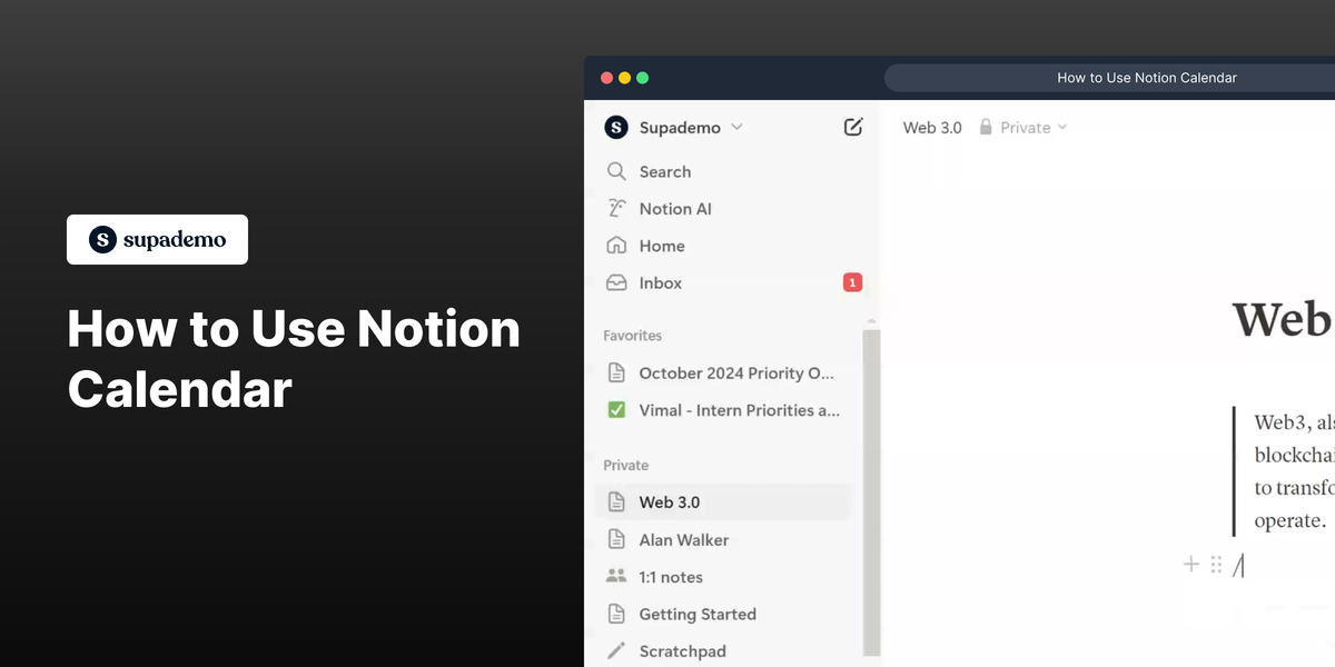 How to Use Notion Calendar