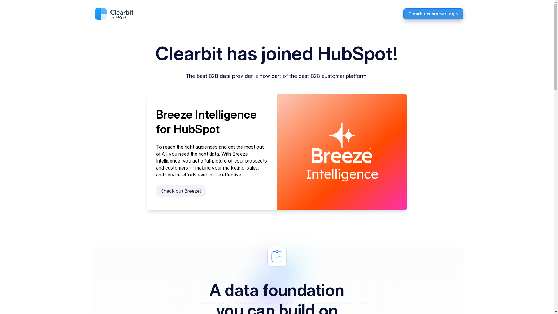 Clearbit Screenshot