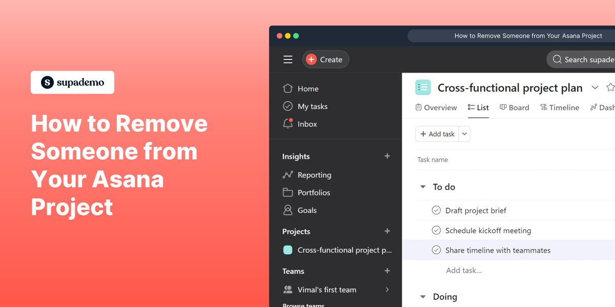 How to Remove Someone from Your Asana Project