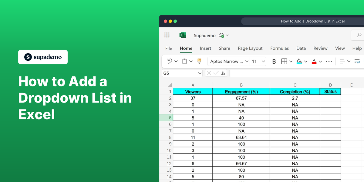 How to Add a Dropdown List in Excel