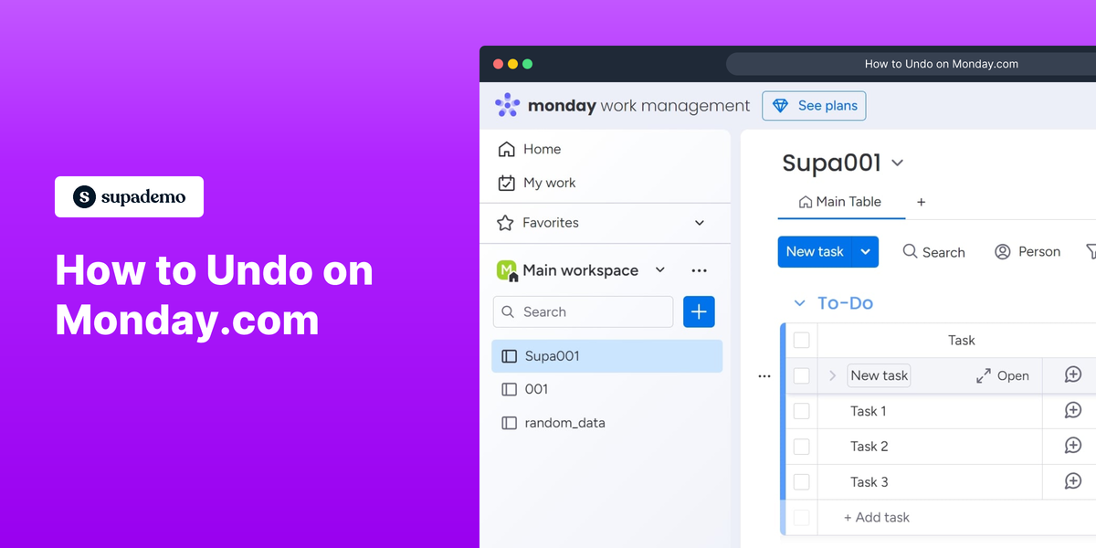 How to Undo on Monday.com
