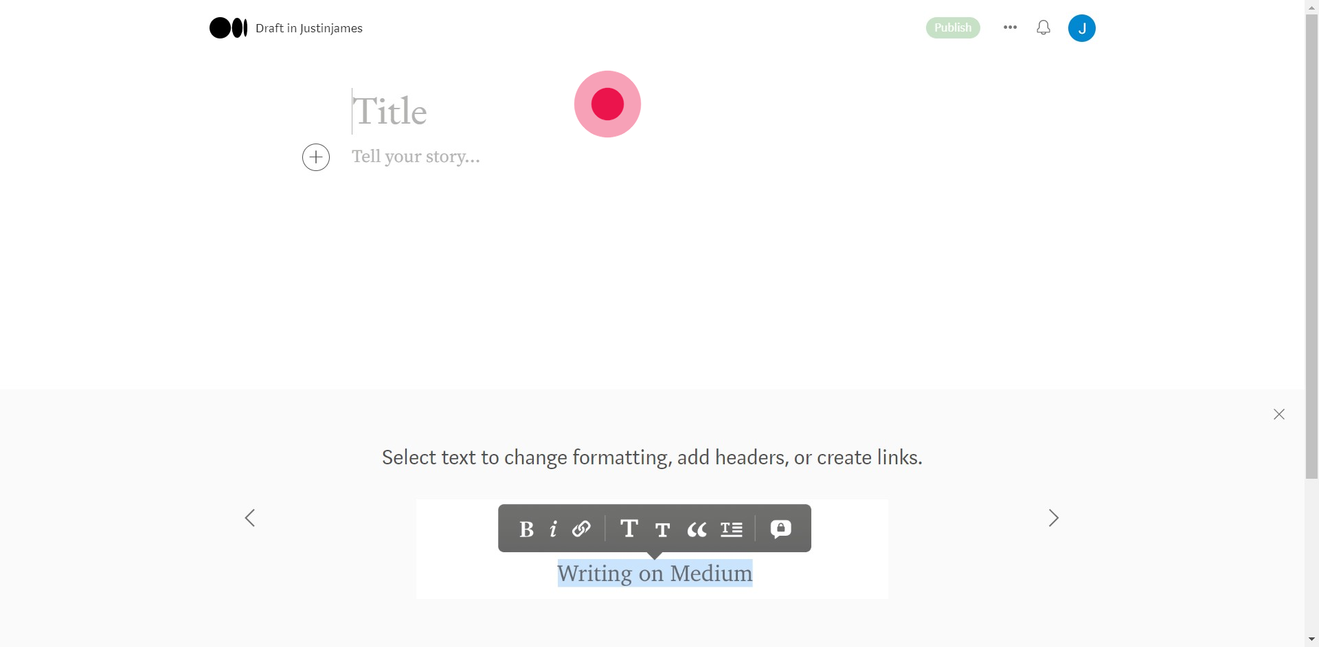 3 Click on "Title"