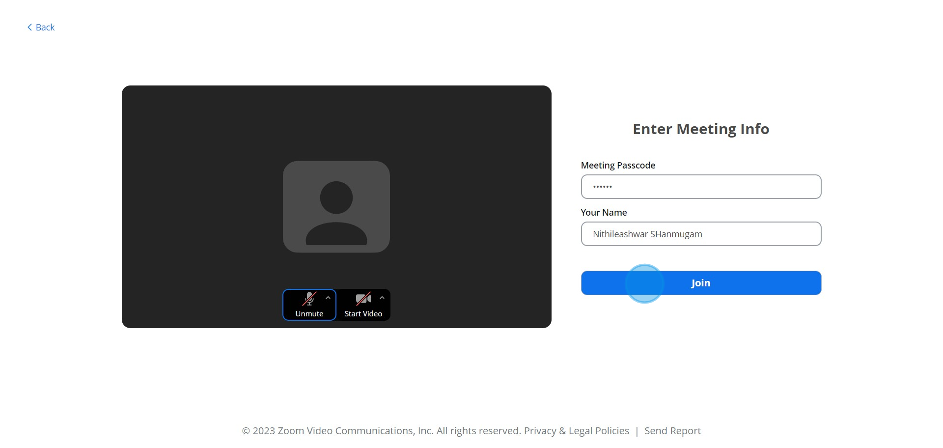 7 Click on "Join"