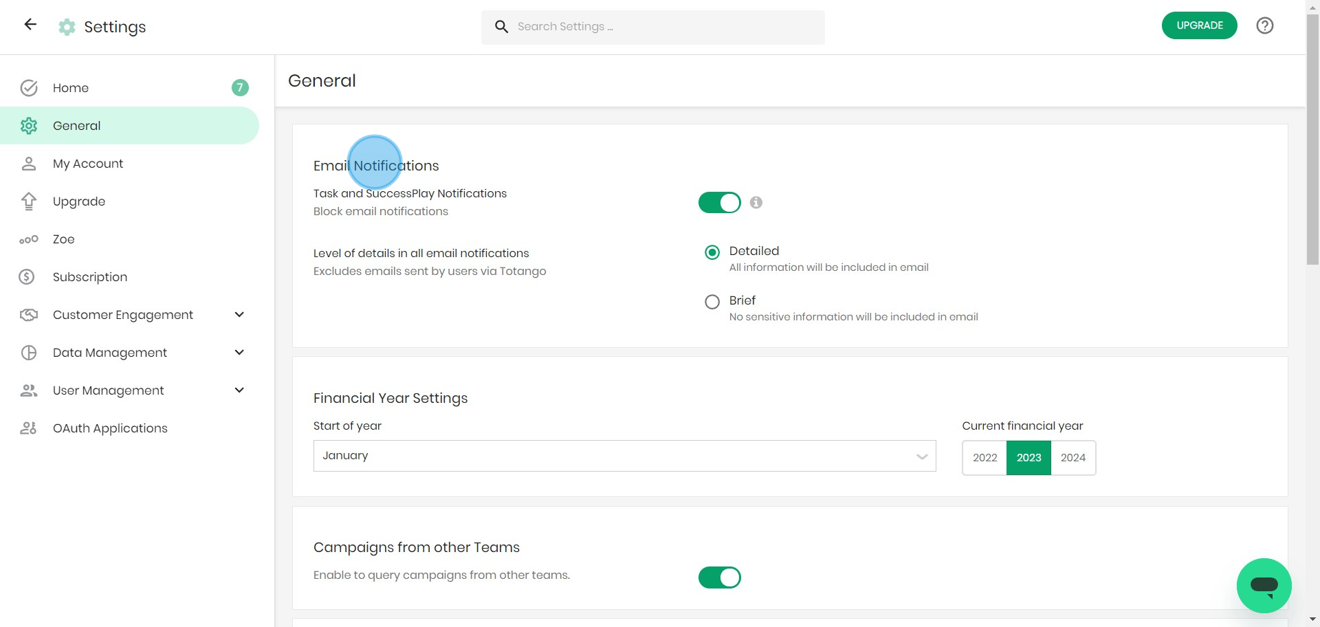 4 Click on "Email Notifications"