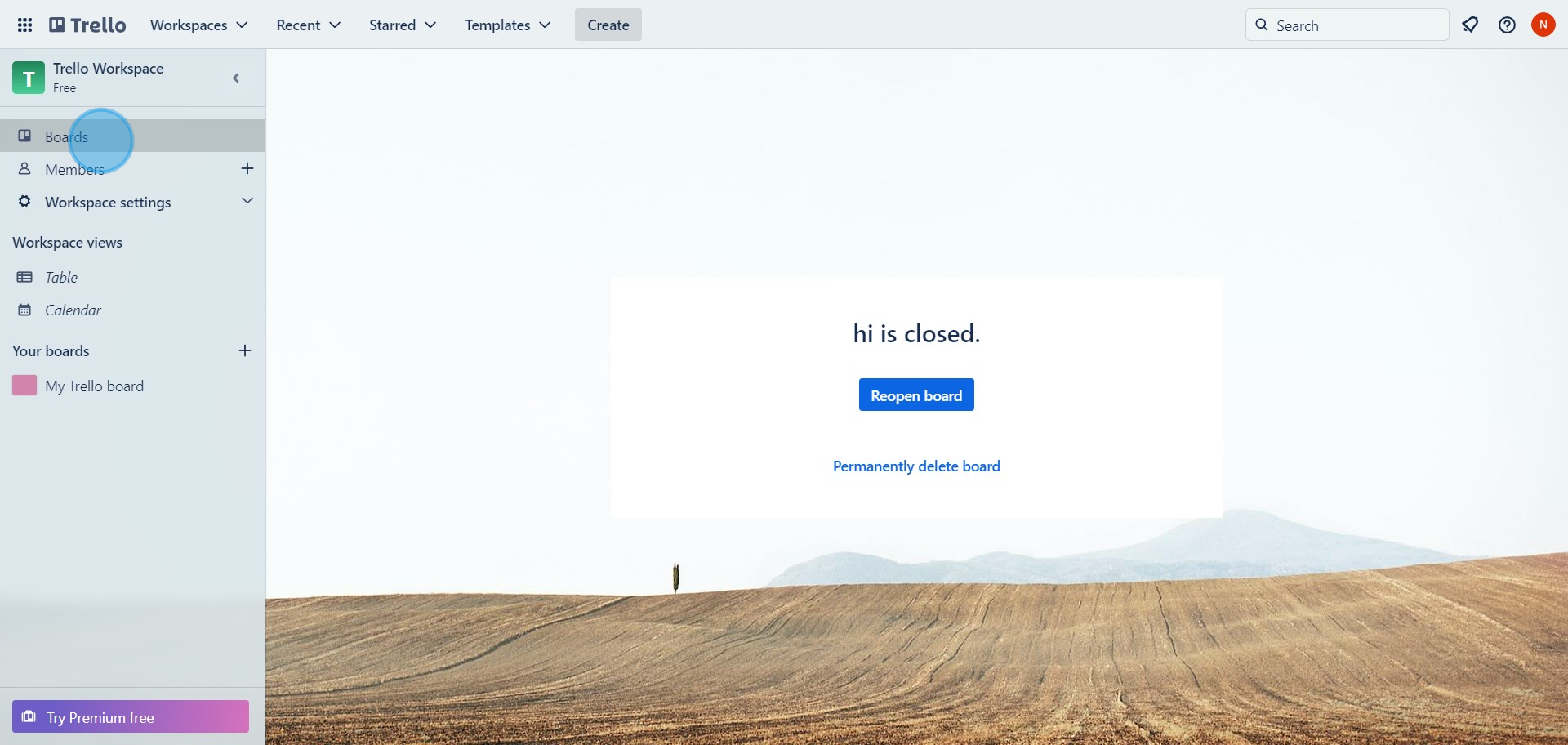 5 Click on "Boards"