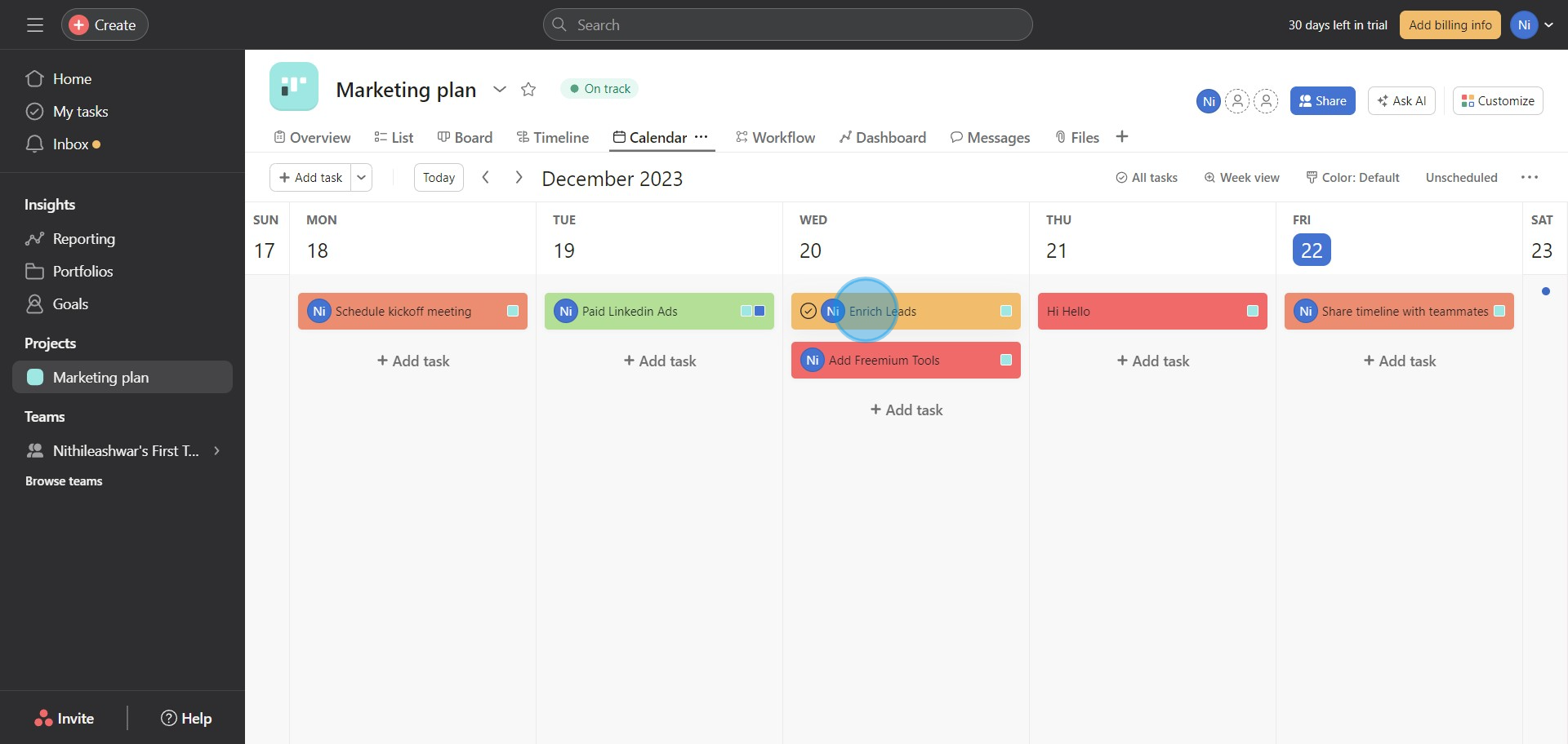 3 Click on "Enrich Leads"