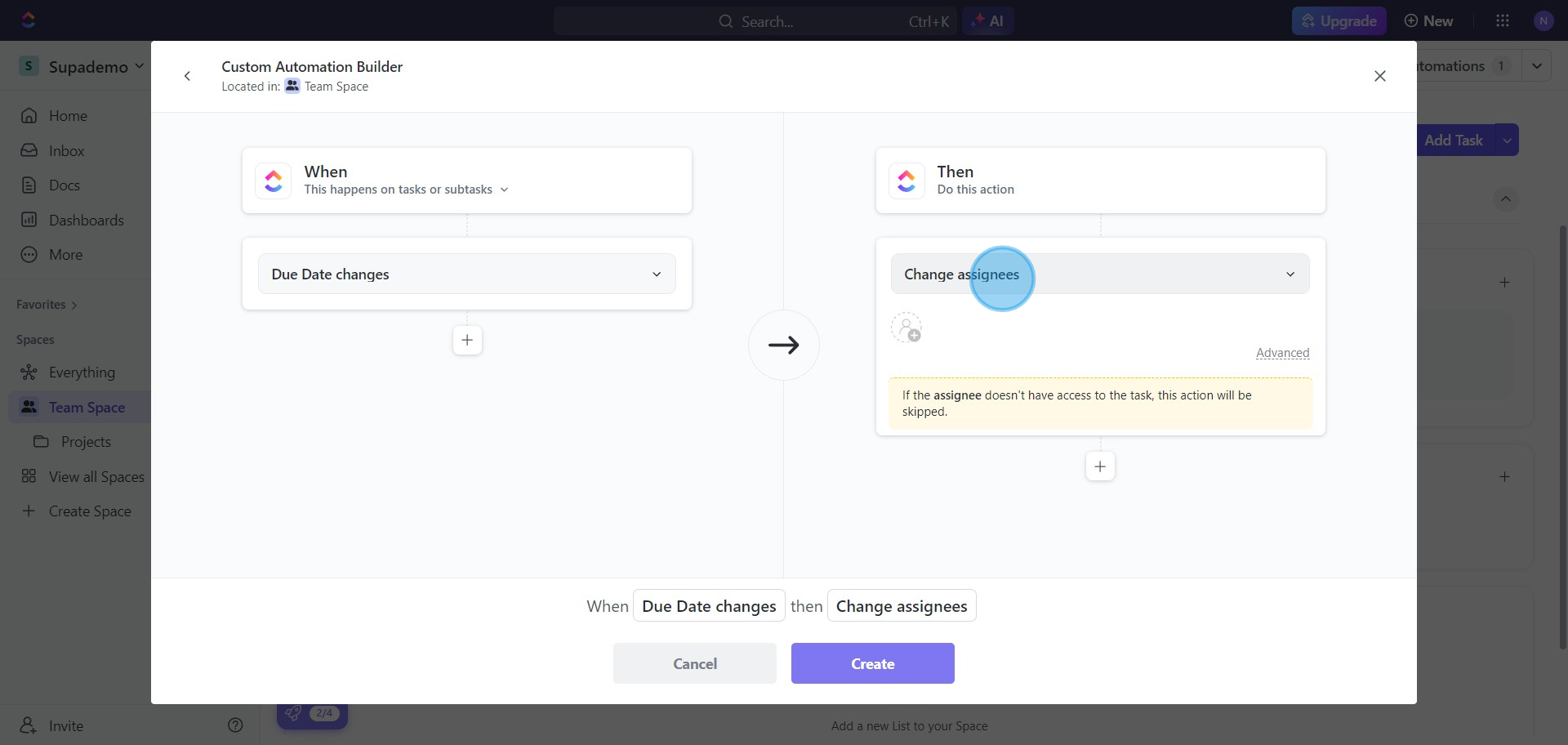 10 Click on "Change assignees"