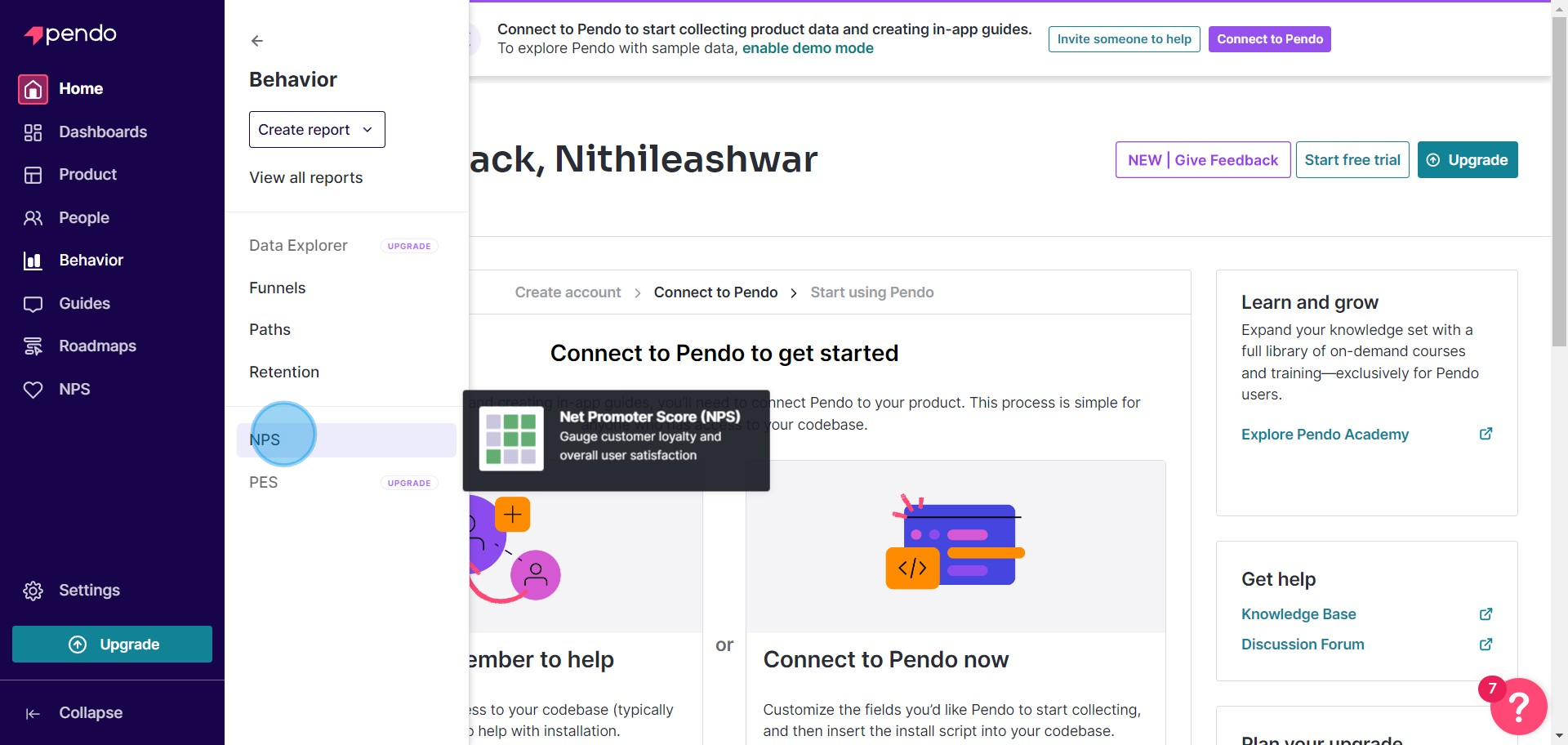 2 Click on "NPS"