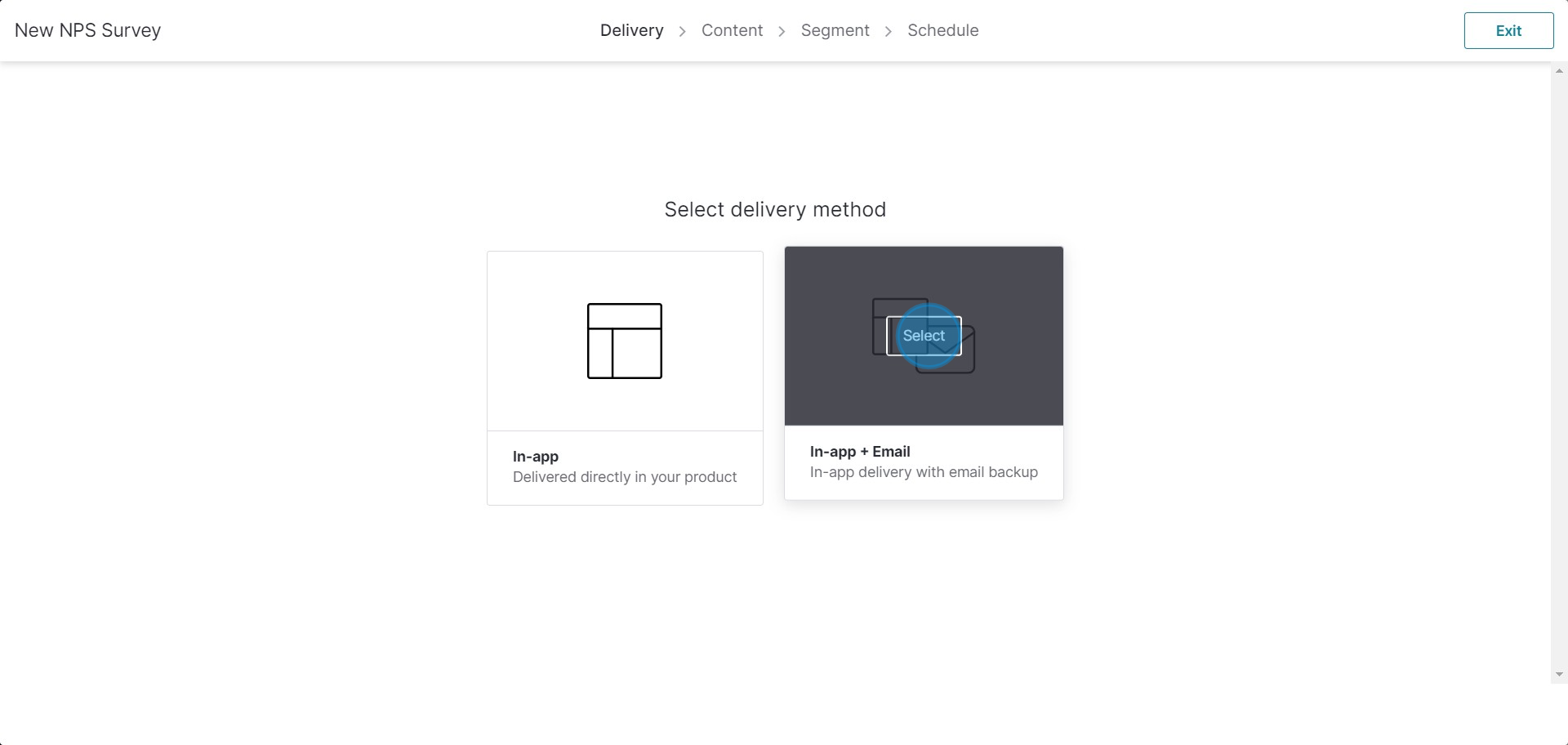 4 Click on "Select"