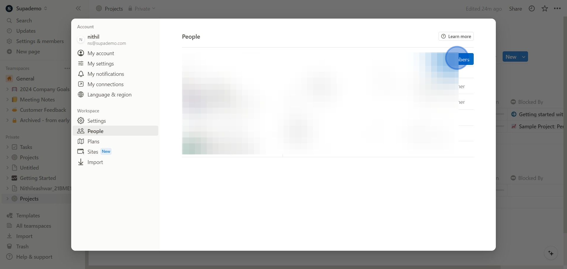 2 Click on "Add members"