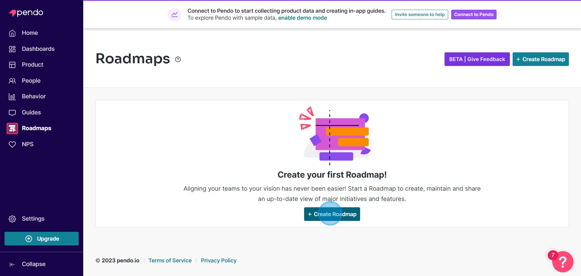 2 Click on "Create Roadmap"