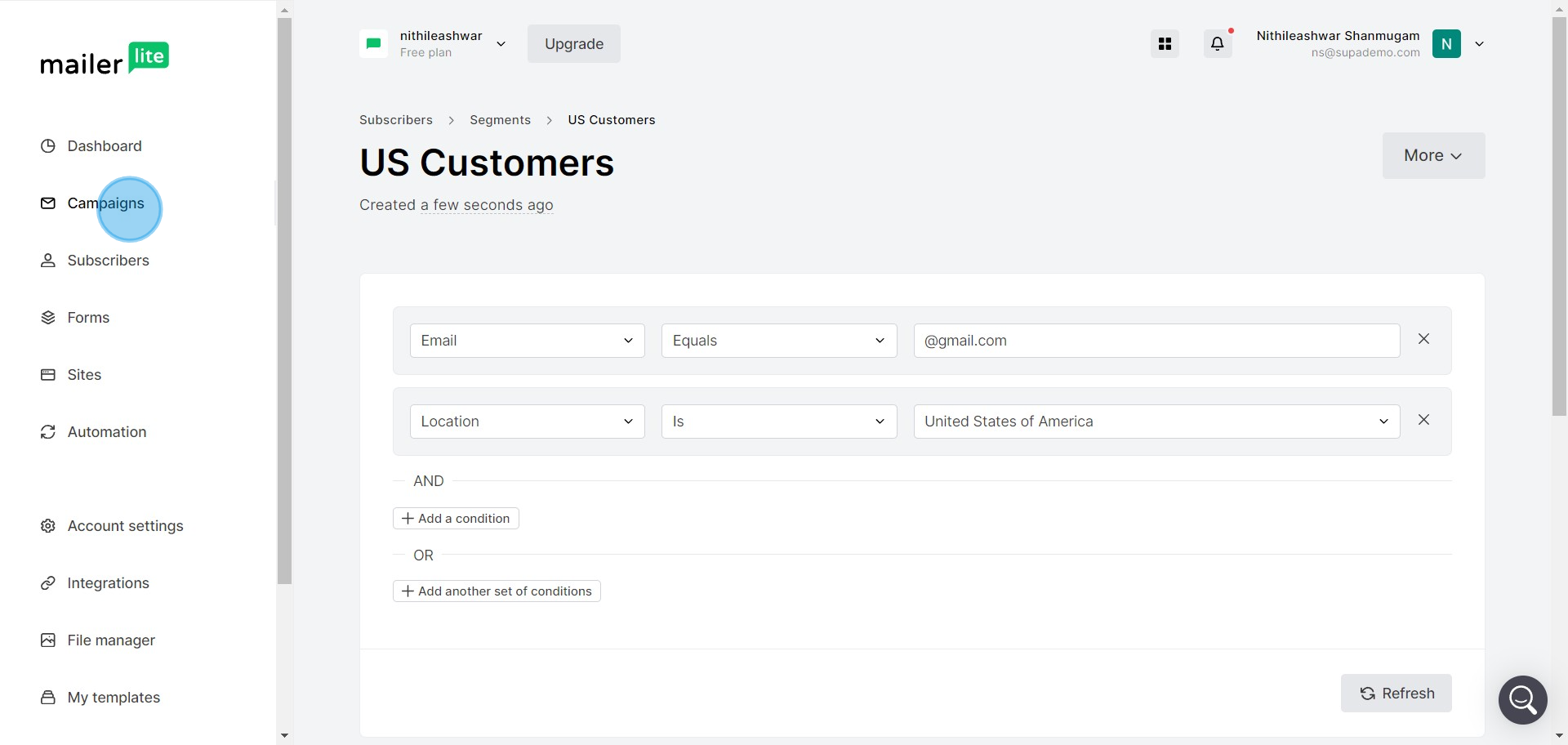 6 Click on "Campaigns"
