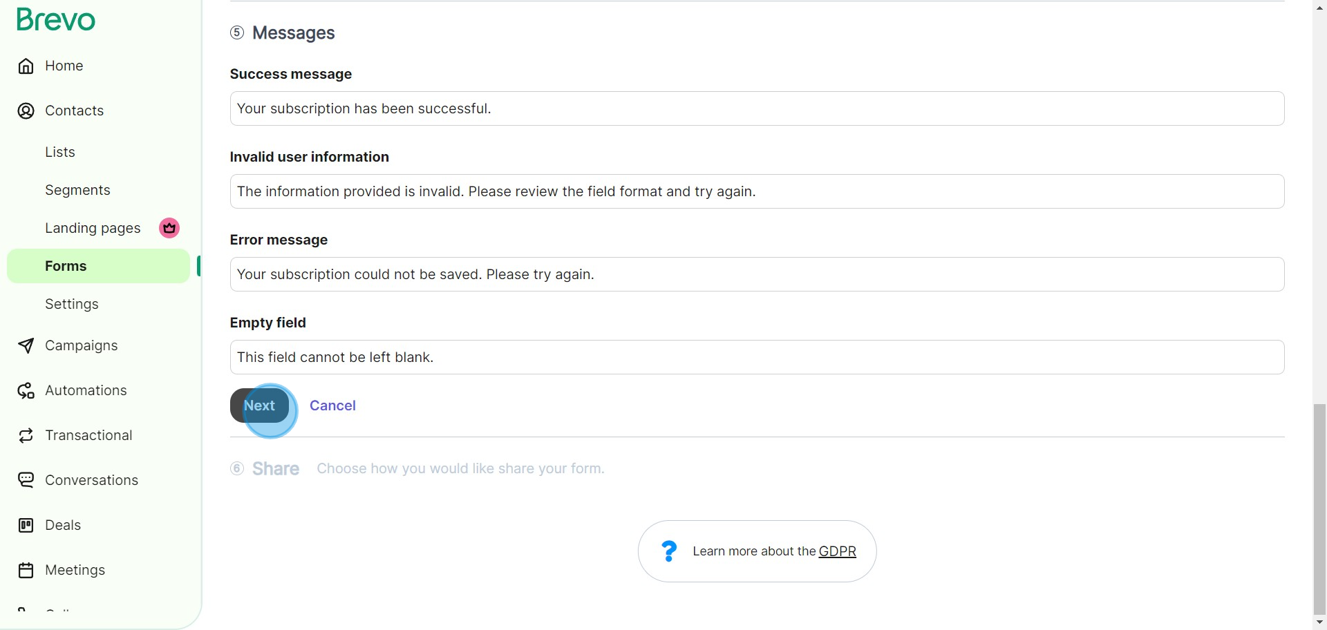 12 Click on "Next"
